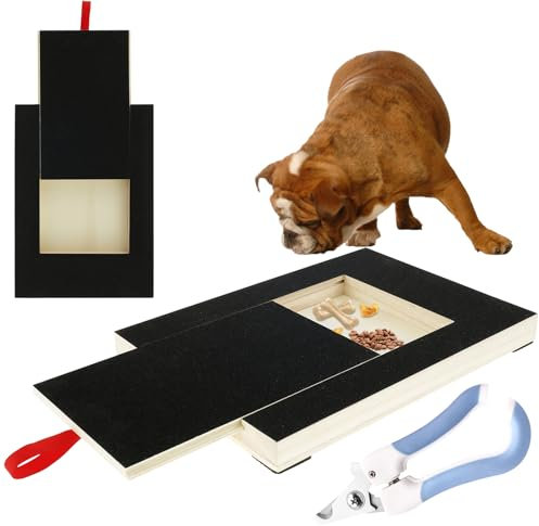 Fyeme Tiragraffi per unghie per cani e cani con cassetto dolcetti, lima per unghie per cani e con forbici per unghie per animali domestici Care Sanding (B)