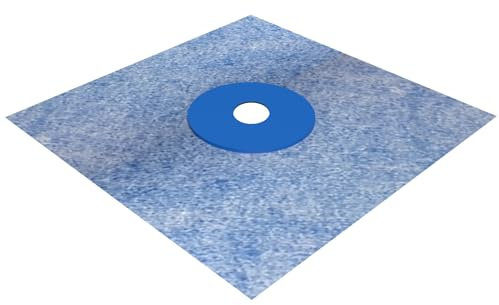 doitBau 4x Profi Sanitär Wandmanschette TPE blau 120x120mm Abdichtung Dusche Bad Küche Fliesen Badezimmer Wand Boden, Verbeugung gegen Wasserschaden und Schimmel