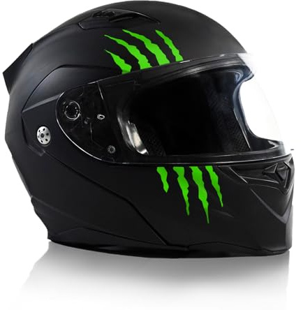 Finest Folia Kratzer Helm Aufkleber 2er Set 7,5x7,5cm Monster Sticker Kralle Deko für Motorrad Helm Auto Motorradhelm Kratzspuren selbstklebend wasserfest K173