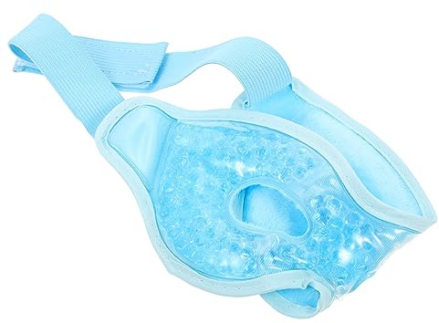 minkissy Ice Eye Cover Cold Hot Compress Mask Gel Eye Mask for Fatigue Relief Half Facial Cooling Blinder