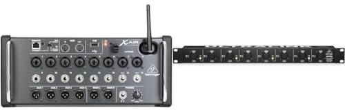 Behringer X AIR XR16 Mezclador digital de 16 entradas para tabletas iPad/Android con 8 preamplificad & Divisor de micrófono de 8 canales ultraflexible ULTRALINK MS8000
