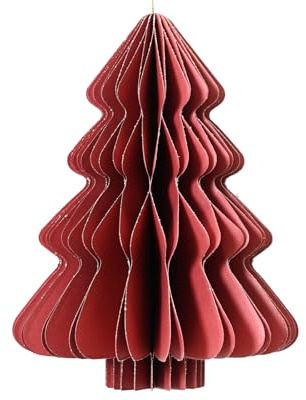 Decoris Baum Papier rot 15cm