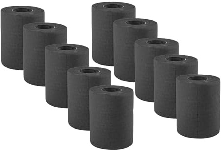 Schwarzes 4-lagiges Toilettenpapier (10 Rollen) - Farbige Papierrolle aus Frischholz-Zellstoff, Weich und Stark