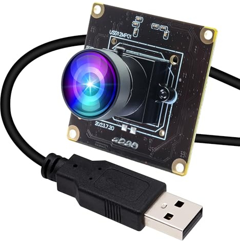 ELP 1080P 120fps USB Fisheye Modulo Della Macchina Fotografica per Computer 12MP Fotocamera PC Grandangolare Web Camera per Desktop Computer Industriale Embedded USB Telecamera di Sicurezza Mini