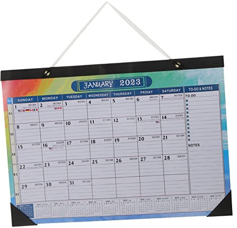 VILLCASE Wandkalender Mit Englischer Monatsagenda Design Für Büro Zuhause Und Schule Praktischer Wandkalender Für Langfristige Nutzung