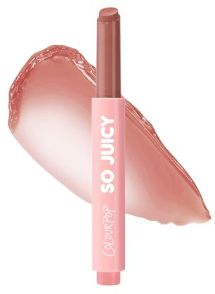 ColourPop So Juicy Plumping Lip Gloss Balm - Hydrating Lip Gloss & Balm Hybrid with Peptides - Non-Sticky Formula - Visibly Plumps Lips & Delivers Buildable Color - Doe (0.07 oz)
