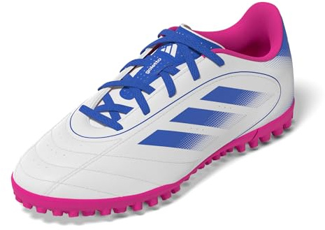 adidas Kids Goletto Junior Astro Turf Trainers Football White/Blue/Pink 4 Child UK