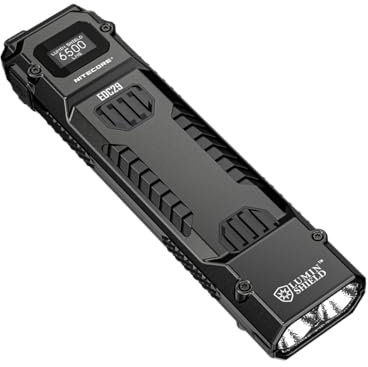 Nitecore EDC29 Luminblade Taktische Taschenlampe, USB Wiederaufladbare LED Taschenlampe, Extrem Hell 6500 Lumen, Bis zu 61 Stunden Laufzeit, Schwarz