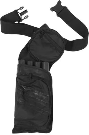 OSOLADY Kurzer Pfeilköcher Für Bogenschießen Großer Kapazität Pfeilhalter Mit Verstellbarem Gurt Für Outdoor-Jagd Und Training Schwarz