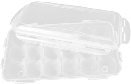 Operitacx Eierbehälter mit Deckel aus Lebensmittelechtem Kunststoff Transparente Eieraufbewahrungsbox mit Mehrfachrillen zur Optimalen Schonung Stapelbares Design für Küche und Kühlschrank