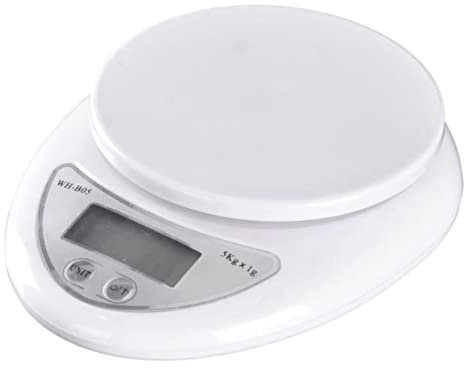 CIYODO Bilancia Elettronica Per Cucina Bilancia Per Alimenti Display Lcd Misurazione Peso Precisa A 5kg/1g Funzione Inclusa Senza Batterie