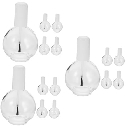 Healeved 3 Series Botella De Esmalte De Uñas Polaco De Uñas Claras Botellas De Esmalte De Uñas con Cepillo Ultravioleta Botellas De Esmalte De Uñas Recargables 5 Piezas*3
