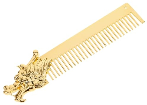 SHERCHPRY Metalltaschenkamm Für Männer Und Frauen Kleiner Kamm Mit Wikinger-design Bartkamm Für Öl Haarstyling Schnurrbartkamm Tragbar Für Reise