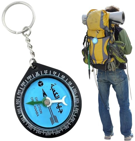 Compass, muslimische Qibla | Travel Direction Finder für Camping, Gebetsführer für Erkunden, muslimische Kultnavigator, Eids Namaz Schlüsselanhänger, Dekoration für Mountaineneering, Backpacking