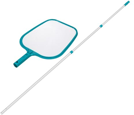 Bestway | Teleskopstangen Set mit Poolkescher AquaScoop | 360 cm | Feinmaschig für eine effiziente Oberflächenreinigung | Poolreinigung für Pool, Planschbecken & Whirlpool