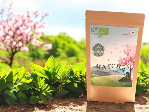 Refill Pack 40g Ceremonial Organic Matcha Green Tea Powder – Ceremonial Grade, Stone-Ground, Energy & Focus Booster, Vegan Detox Superdrink | Matcha Latte & Green Tea Enthusiasts (Refill pack 40g)