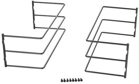 SOTECH Soporte para 3 bandejas 364 x 140 x 125 mm, cromo negro | para armarios de 600 mm de ancho con rejilla de alambre: ¡Organiza tu cocina fácilmente!