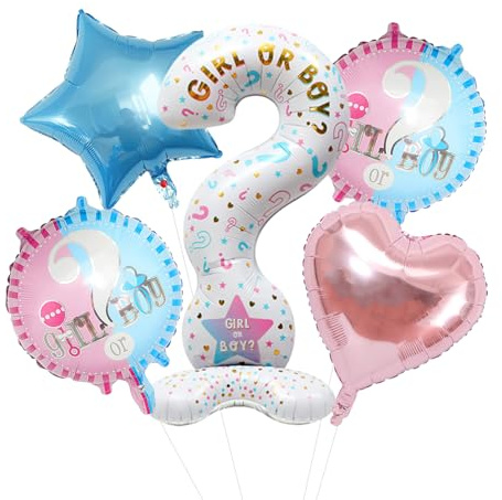 ATBUSS Globos De 5 Piezas, Decoraciones para Fiestas, Decoraciones para Fiestas De Bebés, Dispositivos De Revelación De Género.