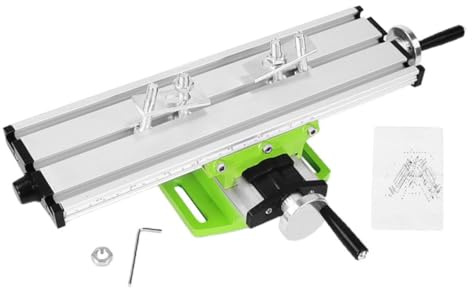 Gatuida Mini Tavolo da Lavoro Multifunzione con Binario di Precisione per Trapano da Banco Supporto Scorrevole Resistente per Fresatrice e Trapano Miniatura