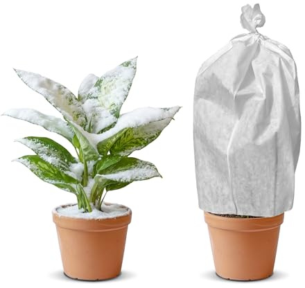GARDENIX Housse de Protection pour Plantes (0,8 m x 10 m – Taille réglable) Protection hivernale pour Plantes en Pot 50 g/m² Sac épais Protection Contre Le Gel pour Plantes