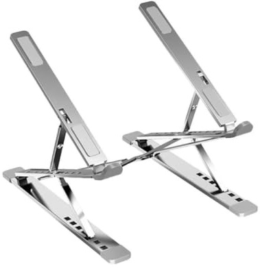 iplusmile 1pièce Support Ordinateur Portable Aluminium Hauteur Support de Bureau Ventilé et Portable Rack Multifonction pour Surélever et Refroidir