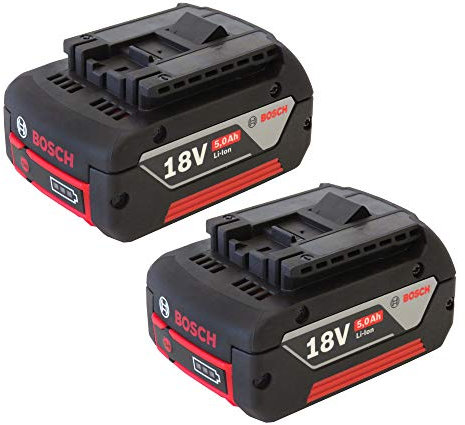 Bosch 2 Akkus 18V 5,0 AH Li-Ion Ersatzakku 18V / 5.0 Ah CoolPack GBA Professional 1600A002U5 2607337069
