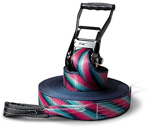 Slackline Set 25 metri • Lines • Set completo con protezione degli alberi per bambini, principianti, utenti avanzati e professionisti • inclusa borsa per il trasporto