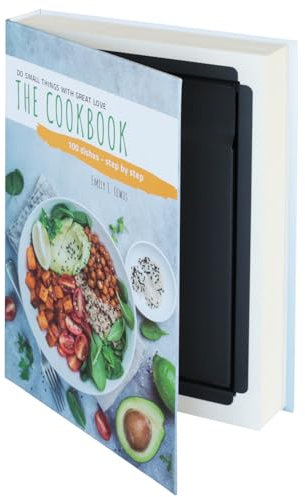 HMF 81001 Livre coffre-fort, Caisse à Monnaie camouflée, Pages de Papier Originales, Cookbook, 26,5 x 19 x 4,2 cm