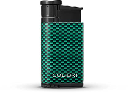 Colibri Evo Sturmfeuerzeug - Windbeständig - Extragroße Einstellrad - Jet Feuerzeug Mit Einzel Jetflamme - Kohlefaseroptik - Gas Nachfüllbar (Nicht Im Lieferumfang Enthalten) - Elegante Geschenkbox