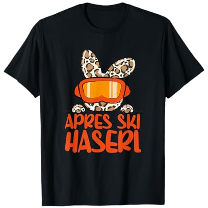 Apresski Haserl - Skifahrerin Apres Ski Party Leoprint T-Shirt
