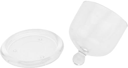 UTHCLO Bell Shaped Glass Cake Cover Decorative Food Shade Flower Glass Cover Dustproof Makeup Display Ornament for Home Kitchen