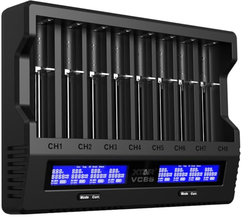 Rechargeable battery aa charger XTAR VC8S household battery charger for 3.6V lithium battery 1.2V NI MH (VC8S KT)