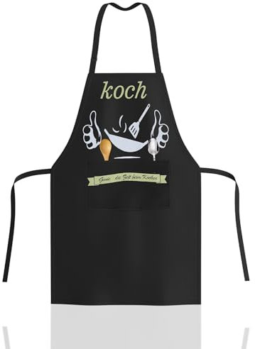 LEBEXY Kochschürze Baumwollschürze Schürze Grillschürze Werkenschürze baumwolle schwarz für männer herren jungen, Koch
