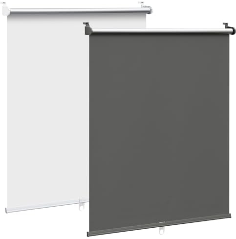 WOLTU Store Enrouleur Occultant sans Perçage, Store Opaque et Thermique sans Fil, Protection Solaire et Intimité, pour Salle de Bain, Cuisine, Chambre, 100x150 cm, Anthracite