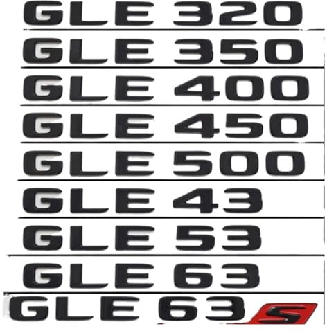 ALMVIS 3D ABS Auto Hinten Stamm Abzeichen Aufkleber Stern Logo GLE 320 350 400 450 500 43 63 S Emblem fit for Mercedes AMG W66 W167 C292 Zubehör Auto-Logo-Aufkleber(Glossy Black,4MATIC)