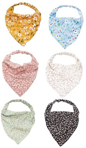 HONMEET 6stücke Teiliges Elastische Haarbänder Für Damen Blumenmuster Bandana Kopftücher Für Make-up Schlaf Fitness Und Haarsalon Für Kurze Und Lange