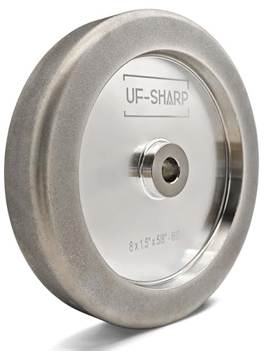 4-in-1 Plus CBN-Schleifscheibe, 20,3 cm, 3,8 cm breit, 1,6 cm Dorn, 6,3 cm Radius zum Schärfen von Drechselwerkzeugen, HSS-Werkzeuge (Körnung 600)