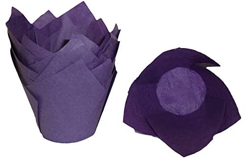 Scrumptious - Lot de 50 moules à muffins en papier sulfurisé pour Halloween - Violet - Parfait pour Halloween, Pâques ou printemps