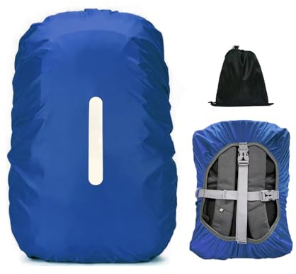 LICQIC Tornister Regenschutz, Schulranzen Regenverdeck mit Reflektoren & Rutschfester Kreuz Schnallenriemen, Rucksack Regenhülle, Wasserdichter Backpack Cover für Wandern, Camping, Radfahren