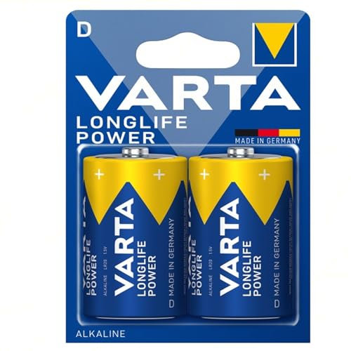 Pilas linterna D LR20 Longlife Power Alcaline | 3 paquetes 2 unidades | Potentes y duraderas para dispositivos de alto consumo | para juguetes, linternas LED y dispositivos electrónicos