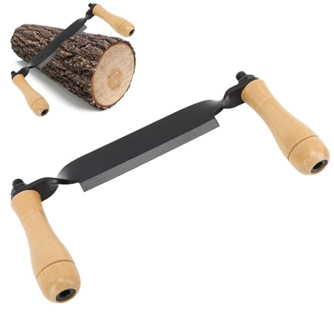 10 in Draw Knife, Felled Draw Shave Tool, Efficient Comfortable Grip Tree Bark Peeler Tool for Woodworking, Bark Removal Tool (Straight Type)