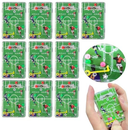 10 Stück Mitgebsel,Flipperspiel Fußball,Flipper Fußball Spiele,Fussball Mitgebsel,Mini Geduldsspiel Flipperspiel,Tennisschuhe Kinder Sandplatz,für Jungen Geburtstag Party,Kinder Fussball Spiele Mix