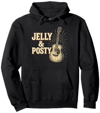 Jelly & Posty Gitarre Vintage Look Pullover Hoodie