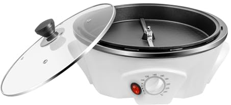 Torréfacteur à café domestique, électrique, 1200 W, torréfacteur à grains, réglable de 0 à 240 °C, avec minuterie, pour grains de café, noix, pop-corn