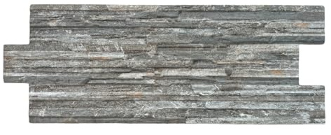 Piastrella Mattonella Gres Porcellanato Effetto Pietra, ardesia sfumato dim 16 x 40 cm, 14 Pezzi, 0,90 mq, per Rivestimento Interno/Esterno