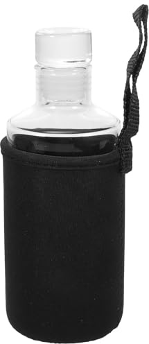 ZUNOXAZ Bouteille D’eau en Verre Transparent 300 Ml avec Bouchon Étanche, Gourde Réutilisable pour Jus, Adaptée pour Usage Extérieur et Quotidien, en Verre Borosilicaté