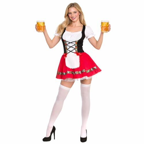 Wicked Costumes Adult Oktoberfest Beer Girl Fancy Dress Costume - Medium (UK 14-16)