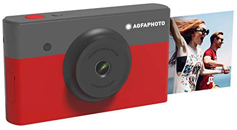 AGFA PHOTO – Realipix – Fotocamera digitale istantanea con stampa – Sublimazione Termica – Bluetooth – Rosso