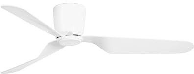 FARO BARCELONA 33471N - PEMBA Ventilador de techo sin luz blanco con motor DC 3 palas reversibles (la luz es opcional)