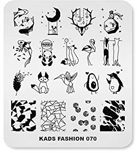 FA064 Nuevo KADS Nail Art Stamp Plate Serie de moda Placa de estampado de uñas Plantilla Placa de imagen Nail Art DIY Decoración Herramienta (FA070)